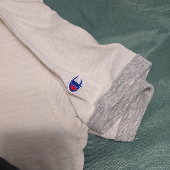 Champion Cream and Black Raglan Short Sleeve Tee - Picture 6 of 7